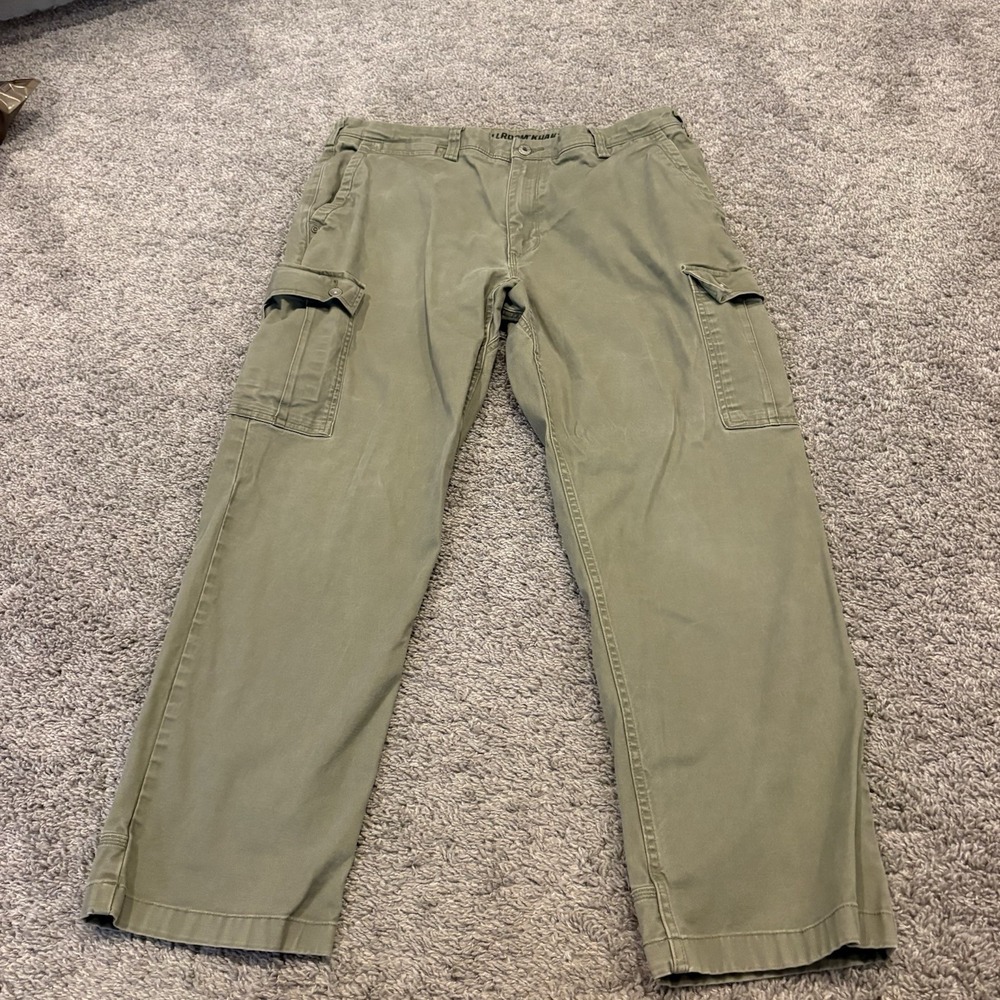 Duluth Trading Flex Ballroom Khakis Mens Work Pants 34x28 Relaxed Fit Stretch